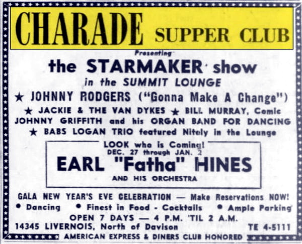 Dyna Inn (Charade Supper Club) - Dec 17 1965 Ad